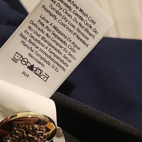 Navy Double-Breasted Women's Blazer - Picture 9 of 9